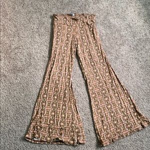 High waisted flared leggings